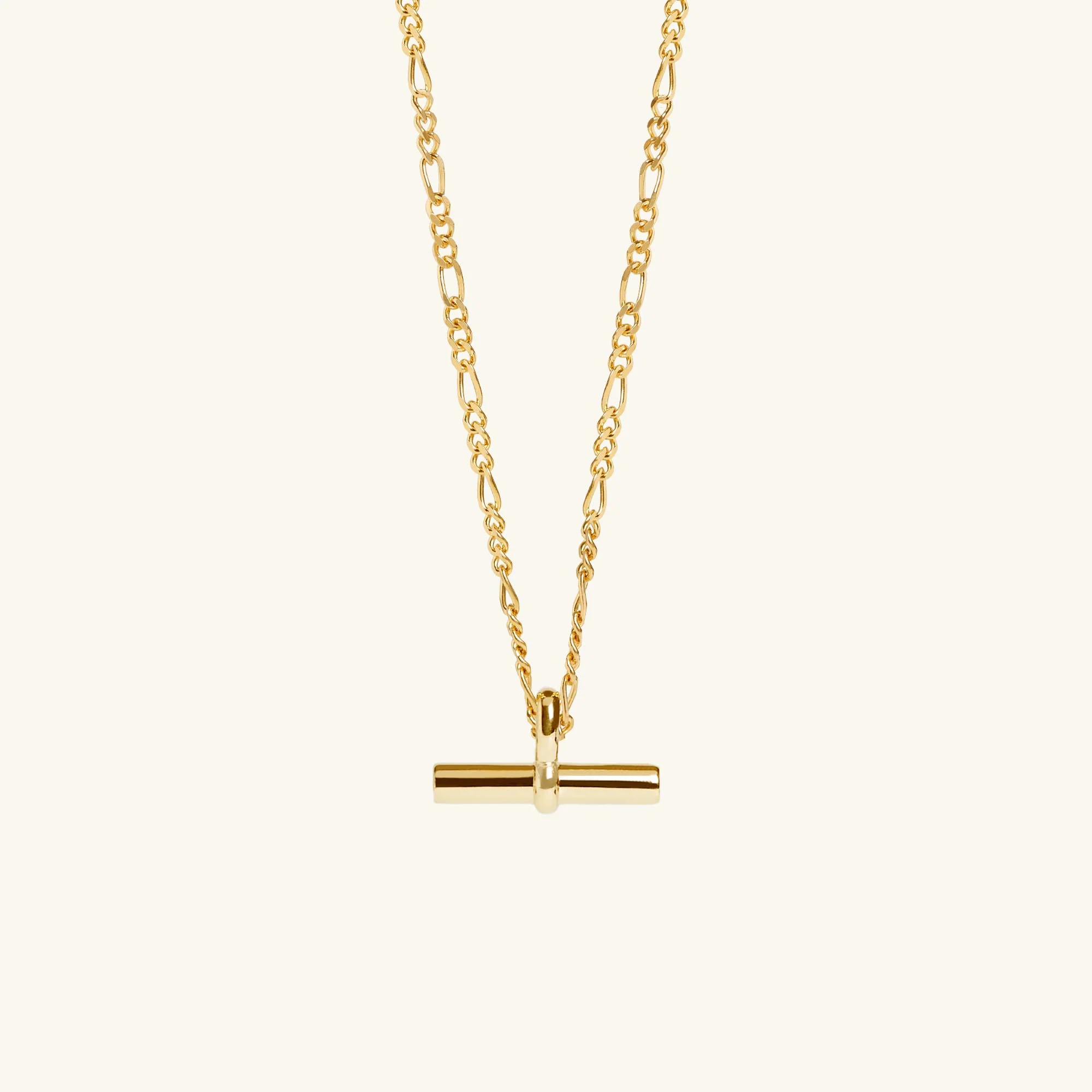 T-Bar Necklace Gold - Image 3