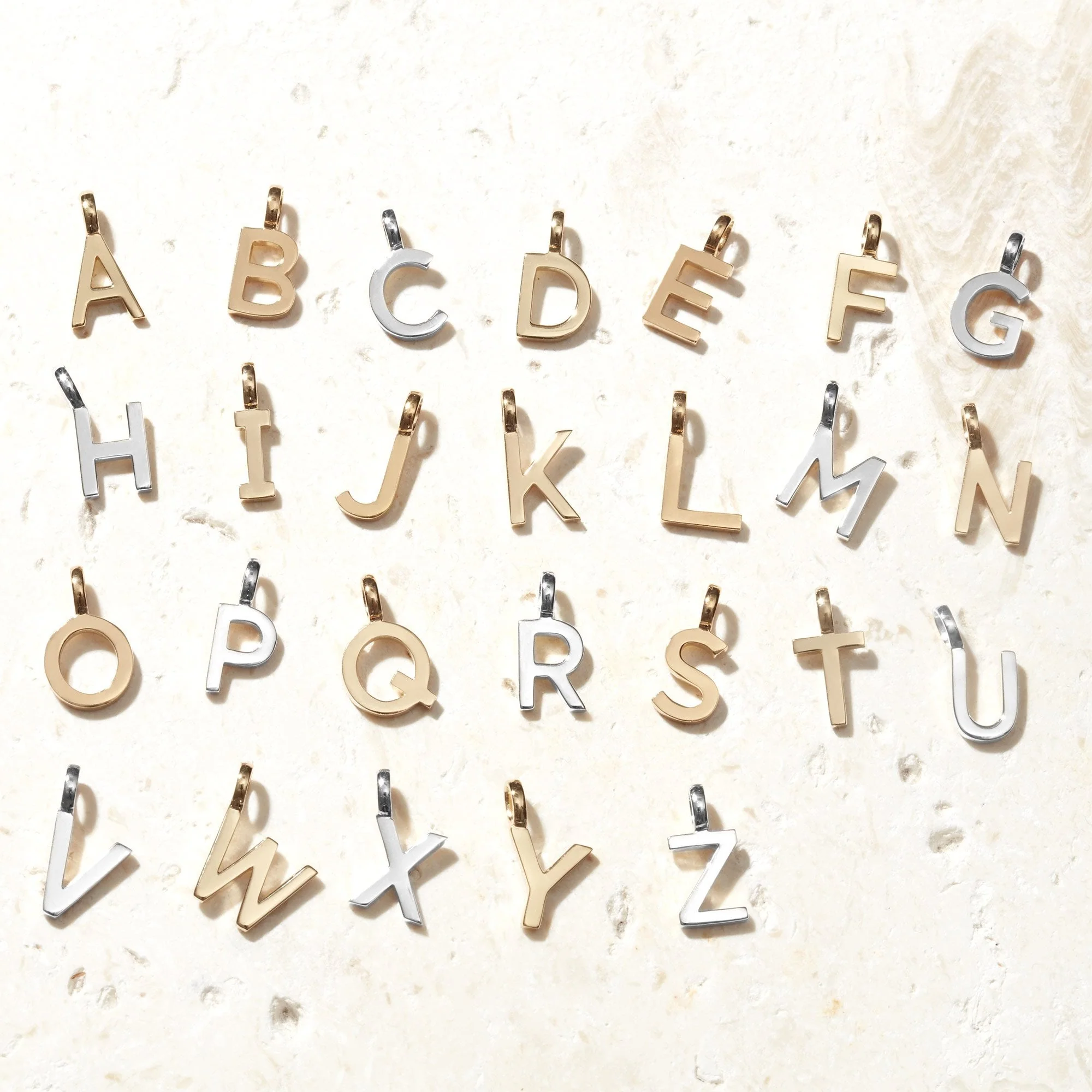 Letter Bead Bracelet Gold - Image 4