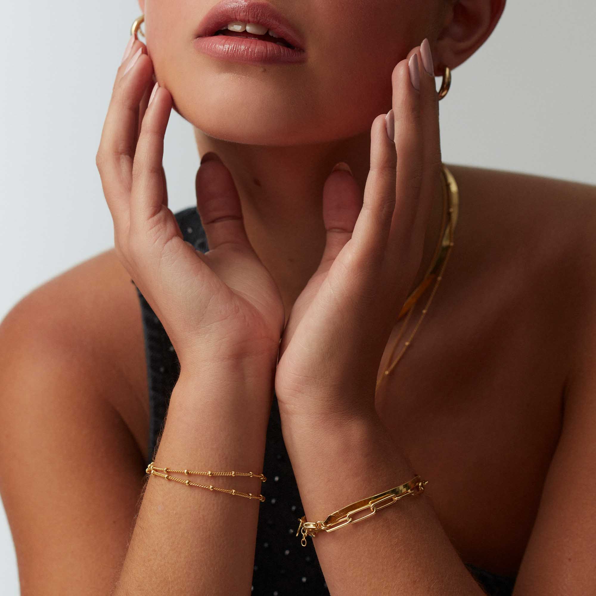 Duo Bead Bracelet Silver - Image 4