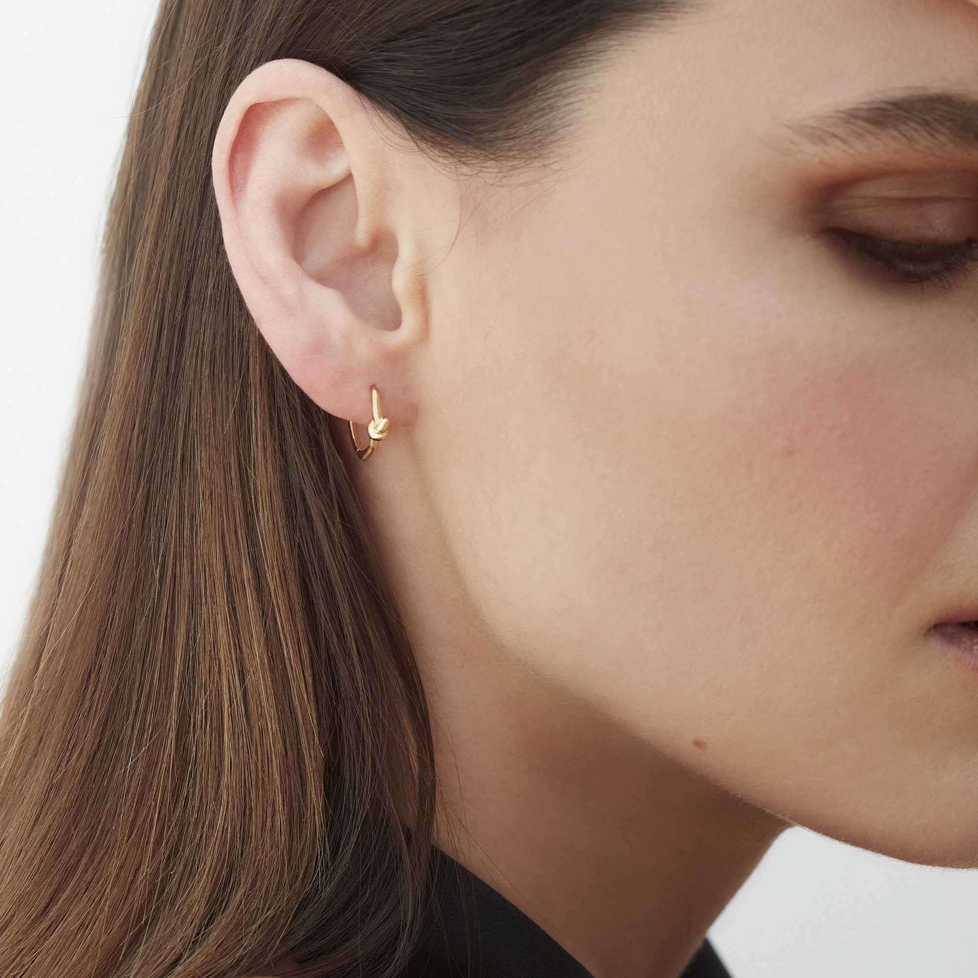 Eternity Knot Hoops Silver - Image 4