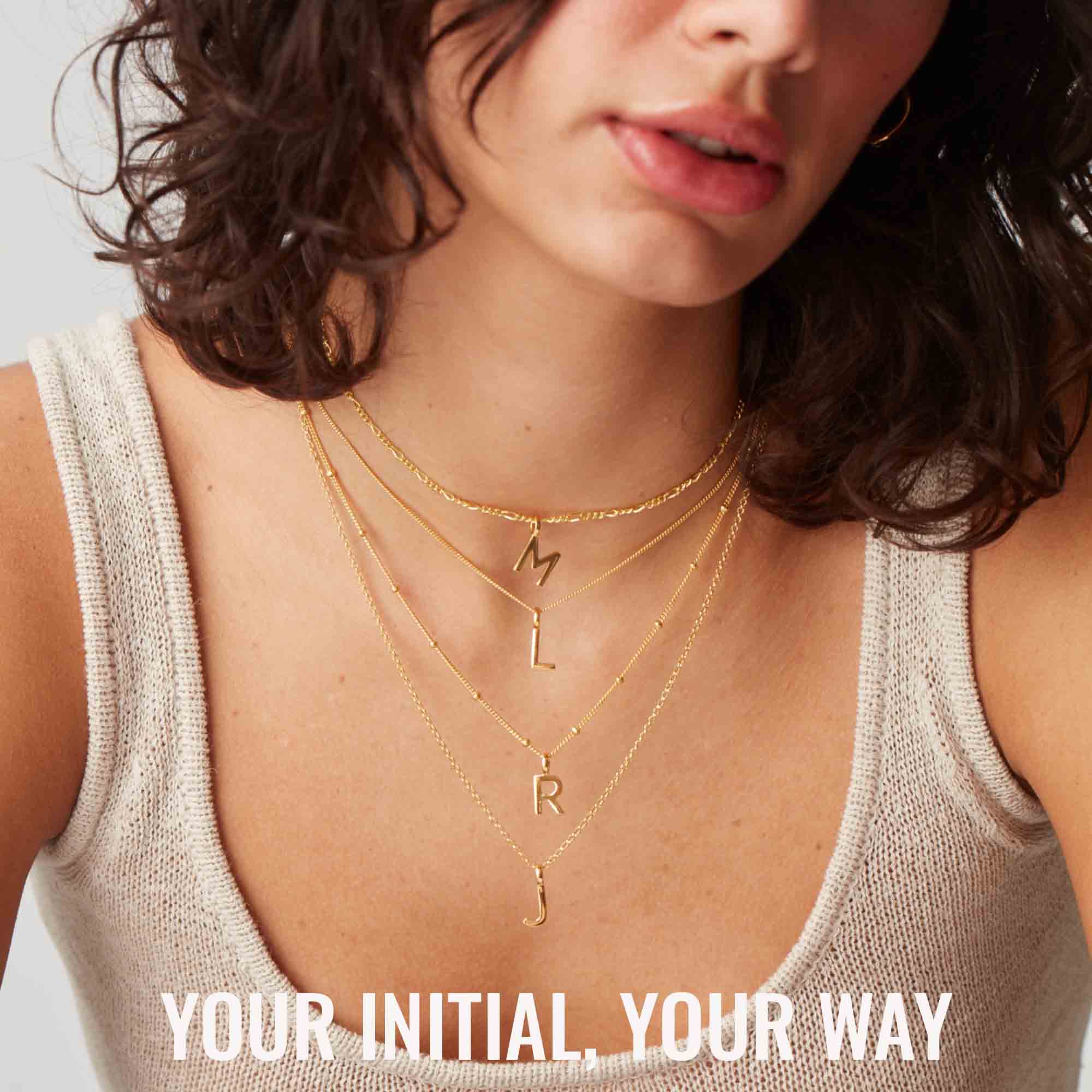 Letter Pendant Gold - Image 4