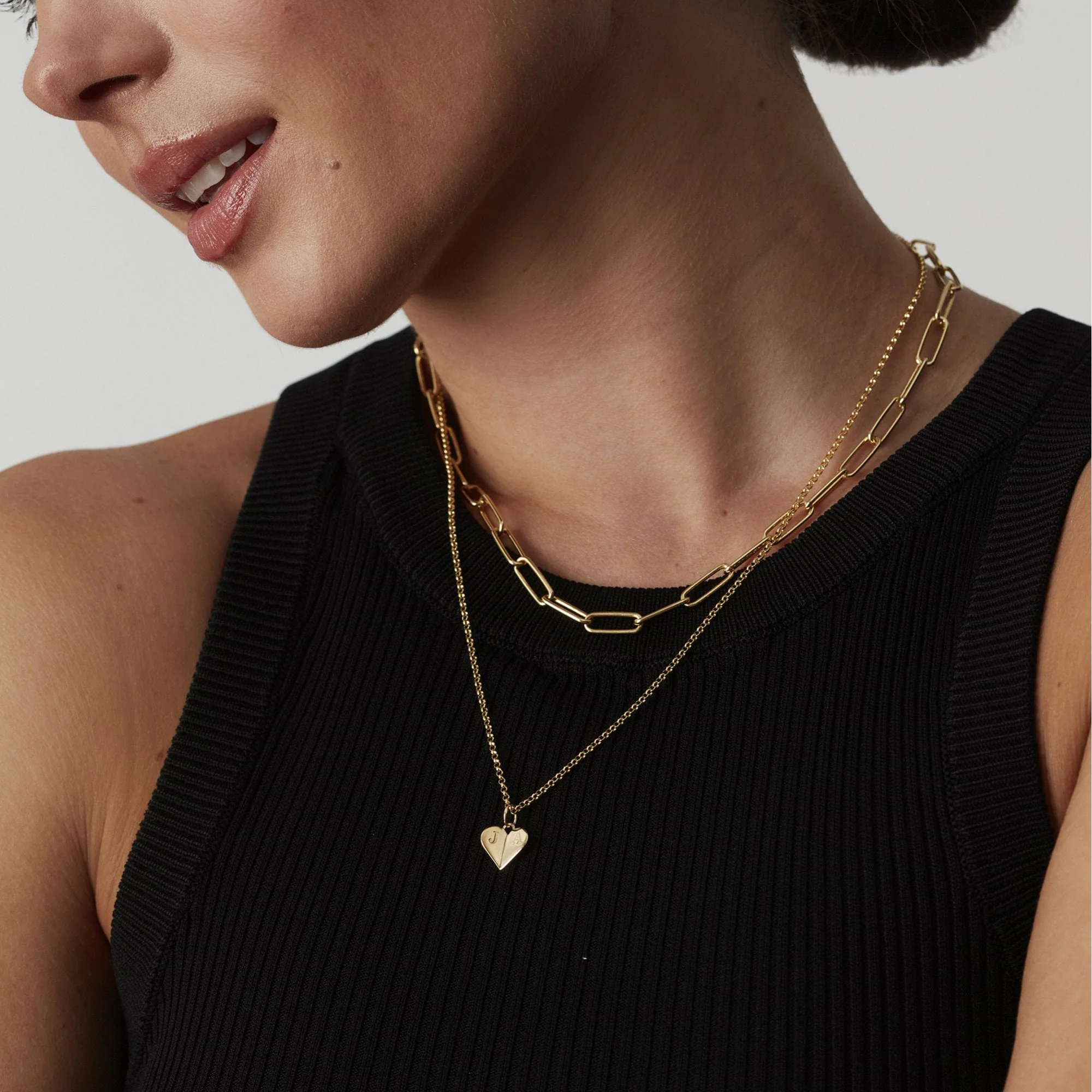 Mini Heart Necklace Silver - Image 4