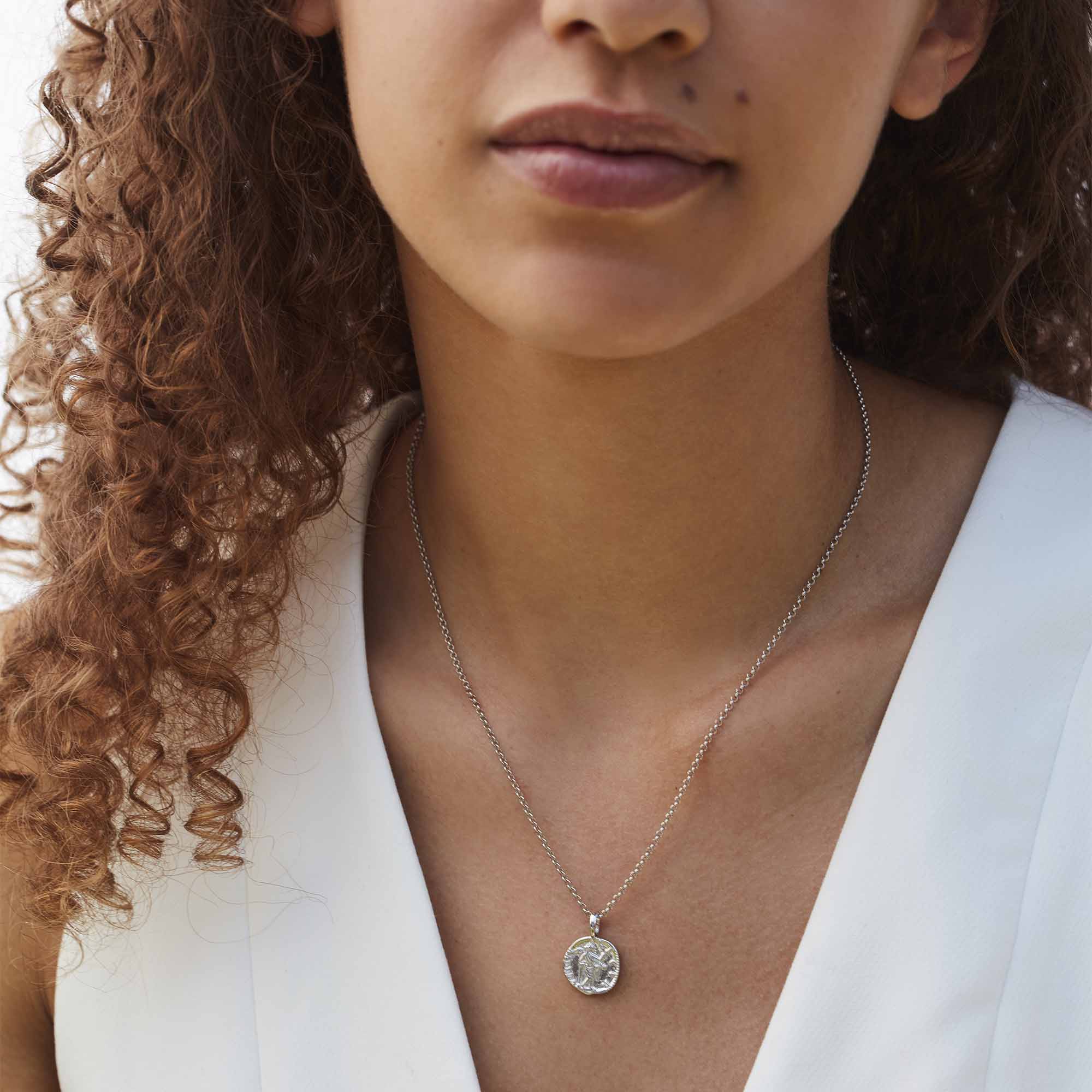 Venus Coin Necklace Sterling Silver - Image 4
