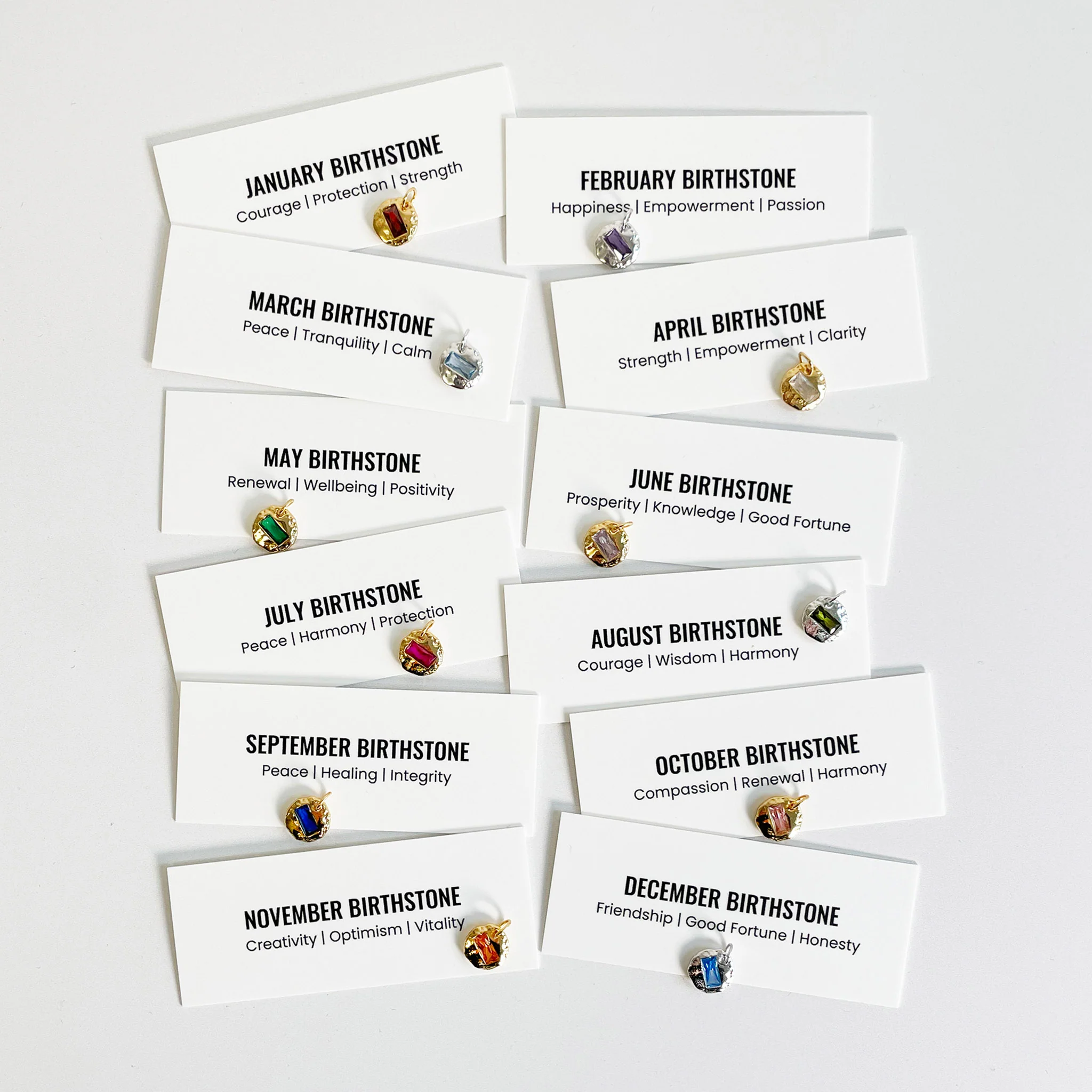 Mini Birthstone Necklace Silver - Image 3