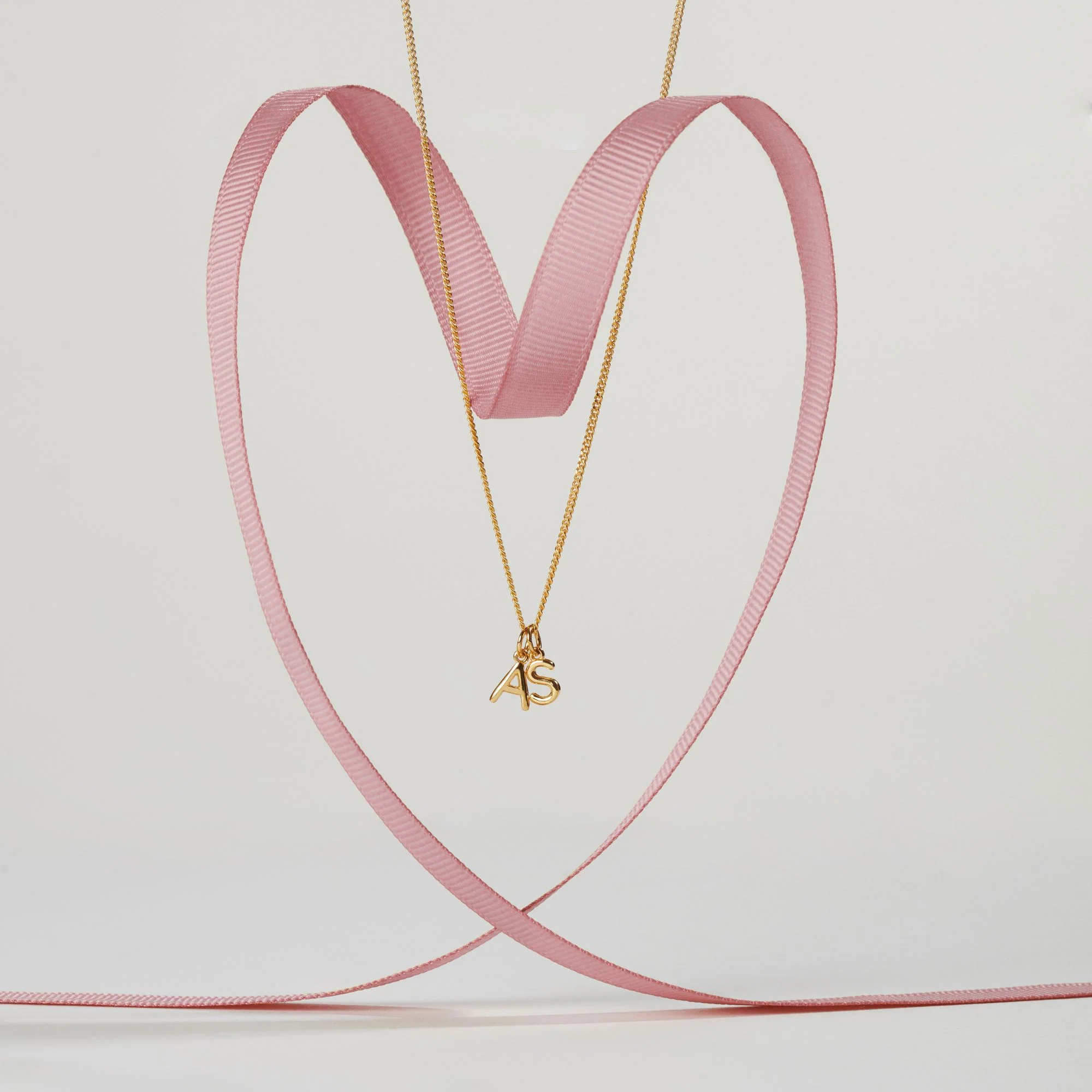 Mini Double Letter Necklace Silver - Image 6