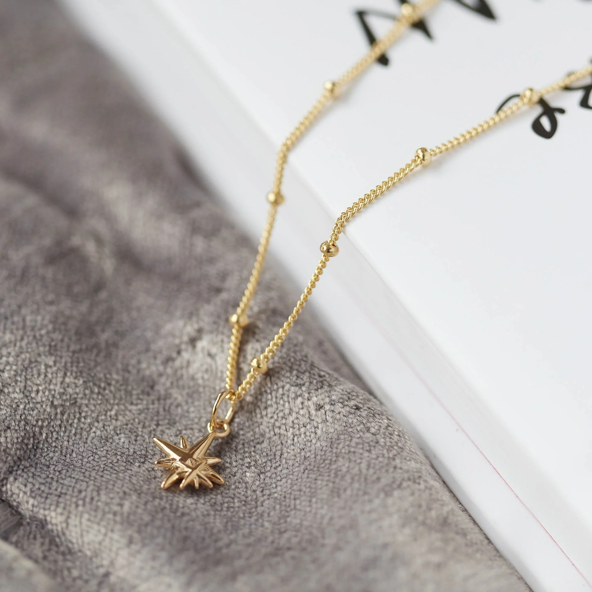 Mother and Child Bead Chain Necklace Gold - Image 4