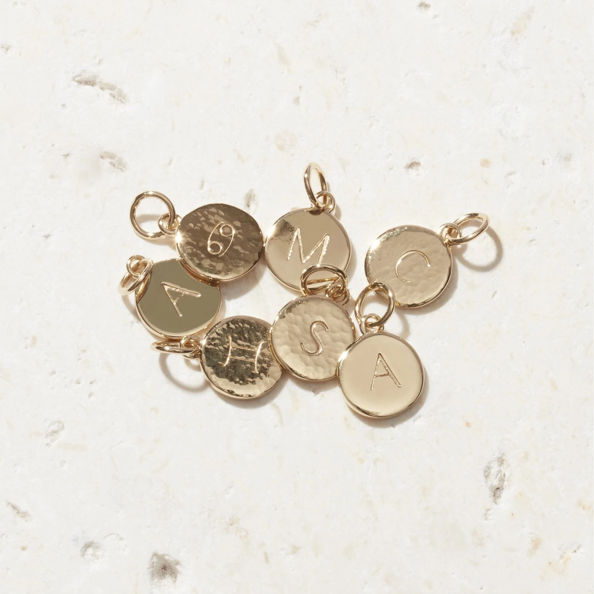 Mother and Child Discs Necklace Gold With Bead Chain - Image 5