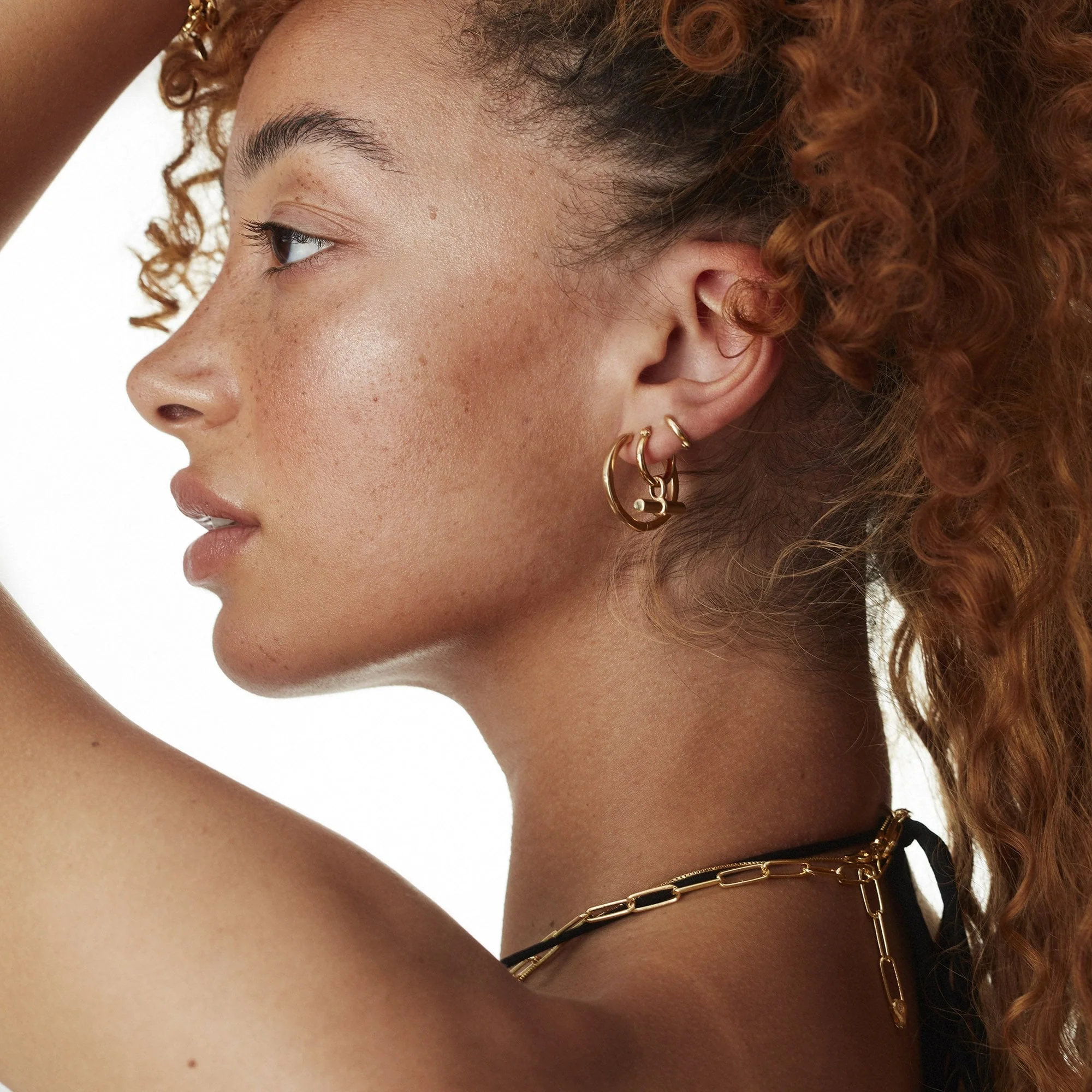 Paperclip Chain Necklace Gold - Image 3