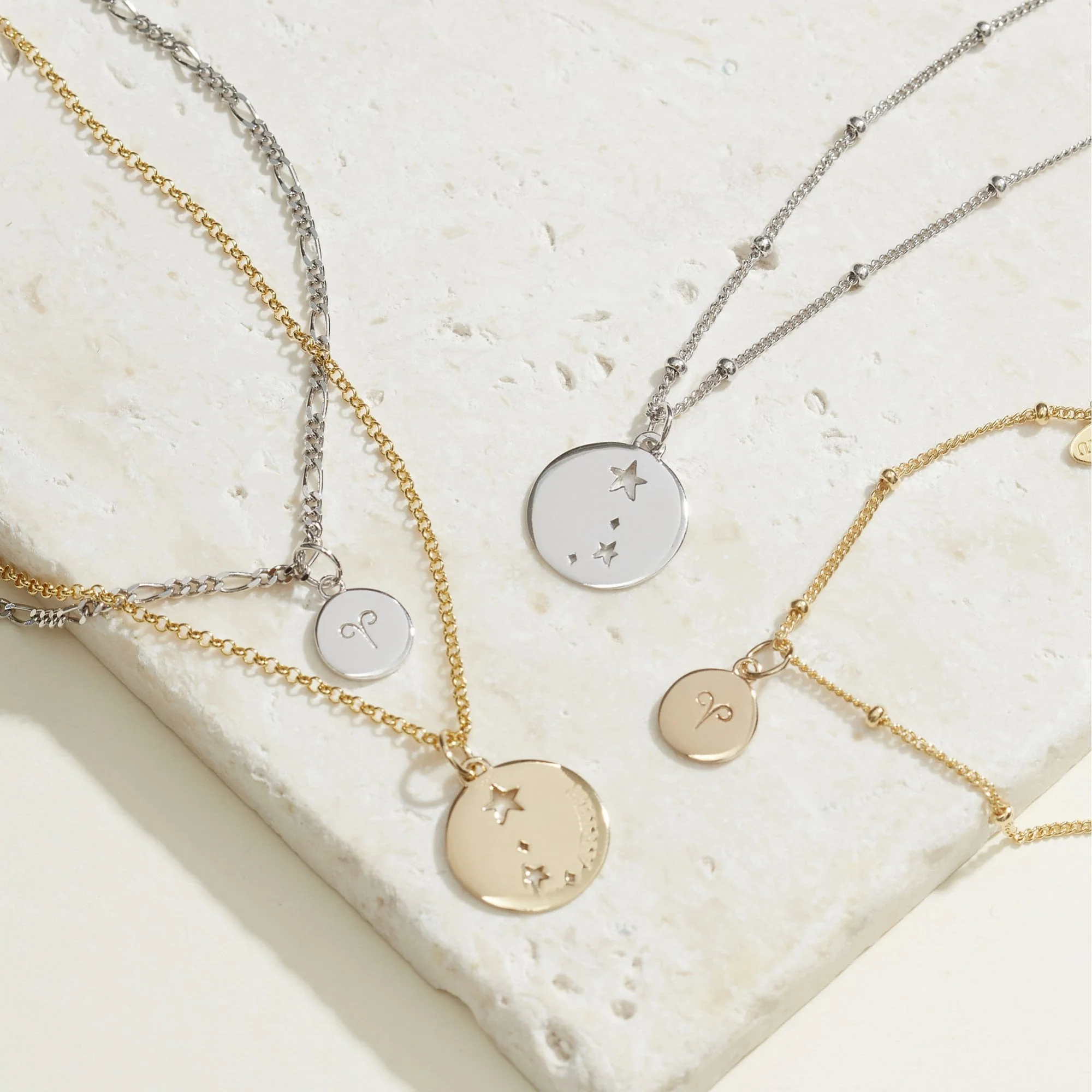 Aries Star Sign Necklace Silver - Image 4