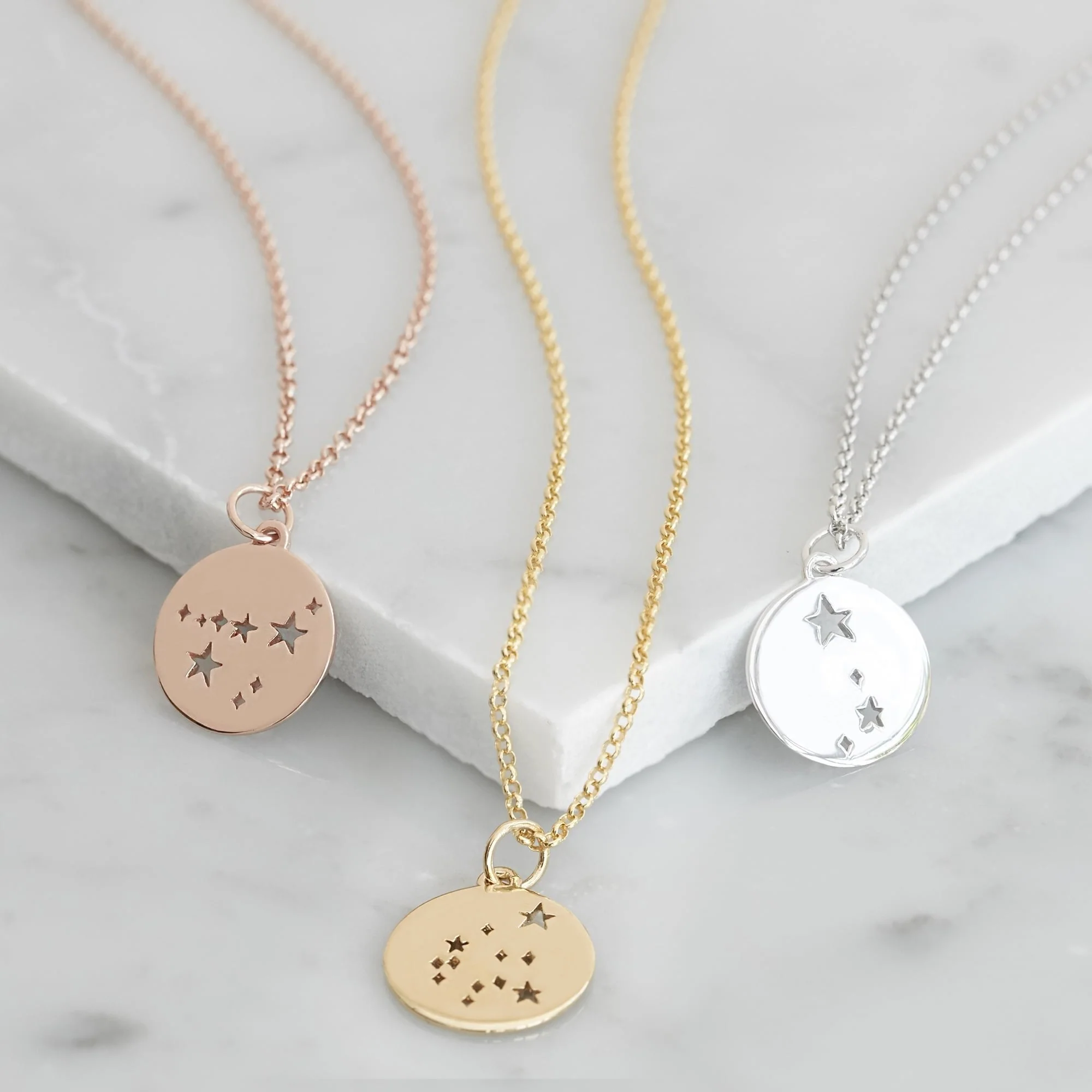 Capricorn Star Sign Necklace Gold - Image 5