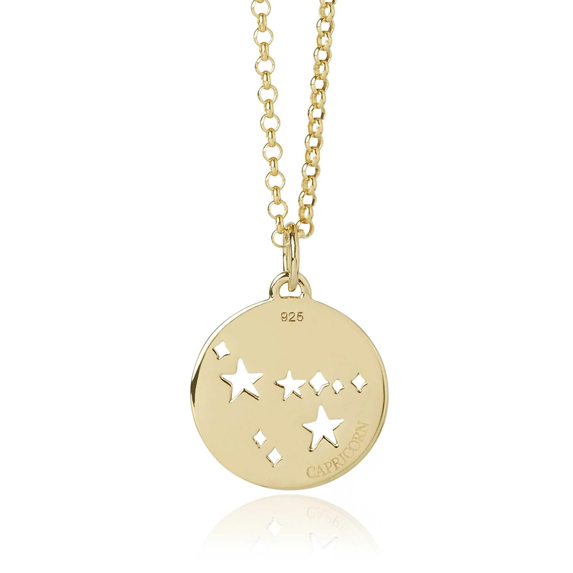 Capricorn Star Sign Necklace Gold - Image 6