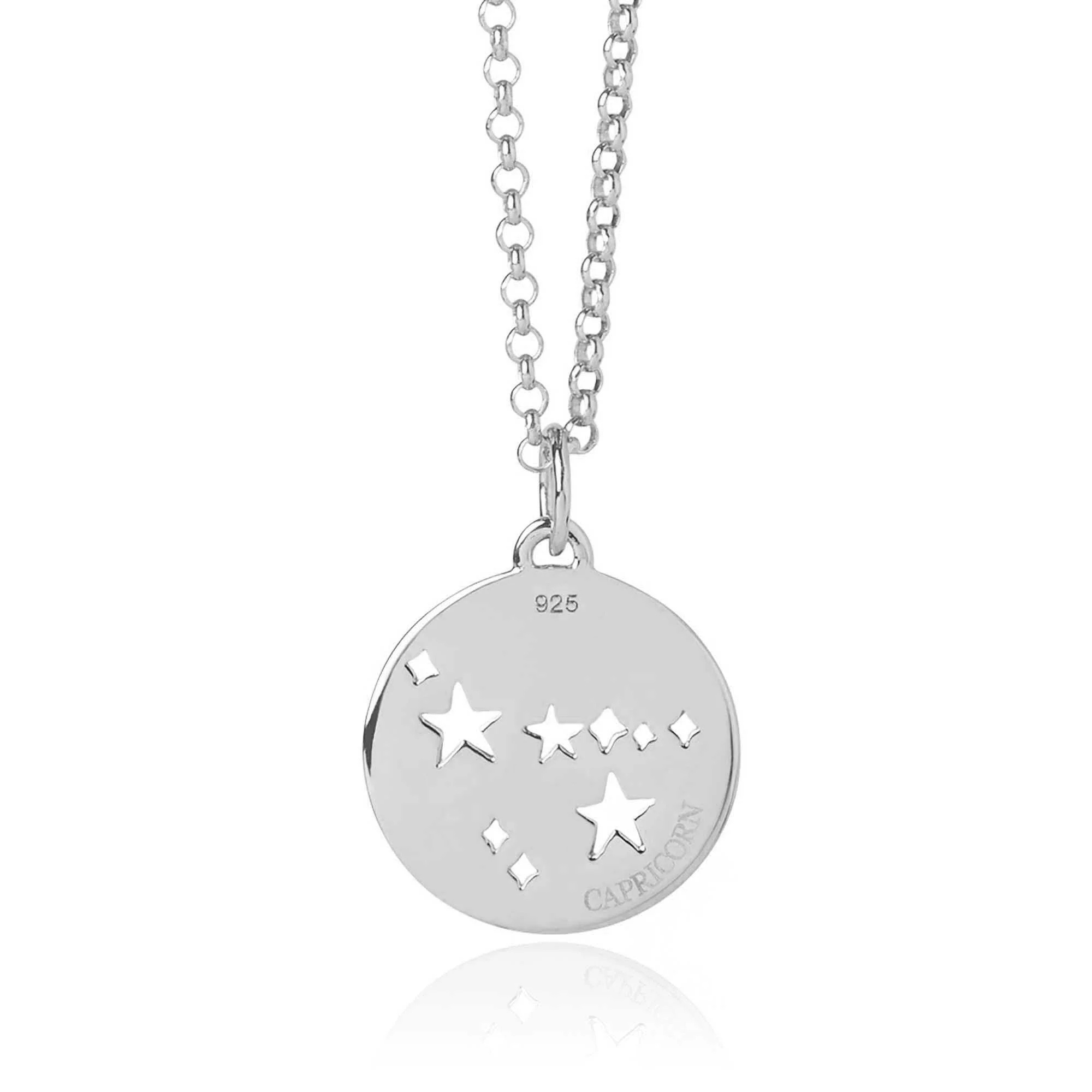 Capricorn Star Sign Necklace Silver - Image 6