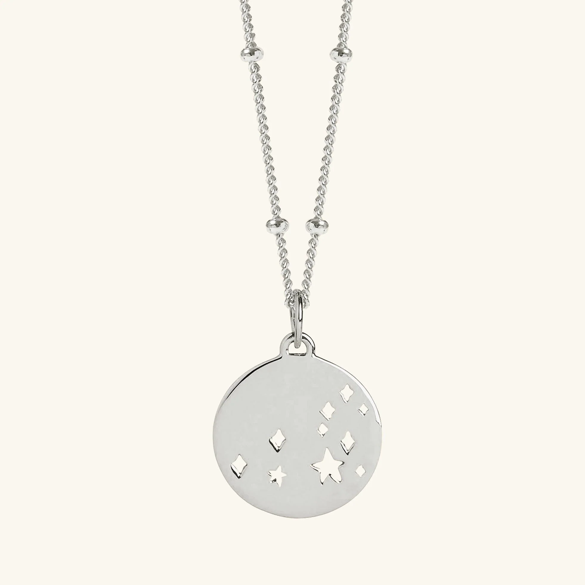 Leo Star Sign Necklace Silver - Image 3
