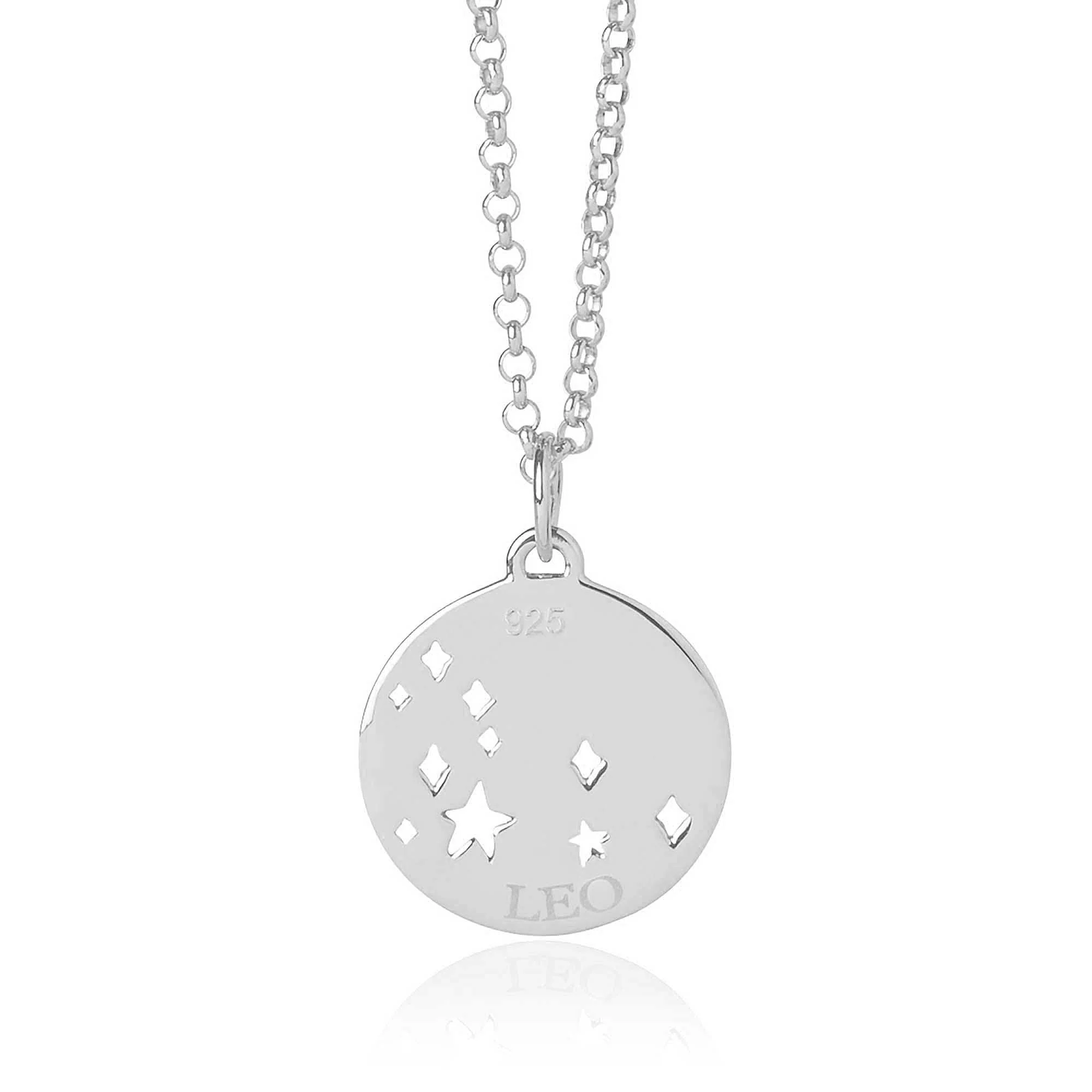 Leo Star Sign Necklace Silver - Image 4