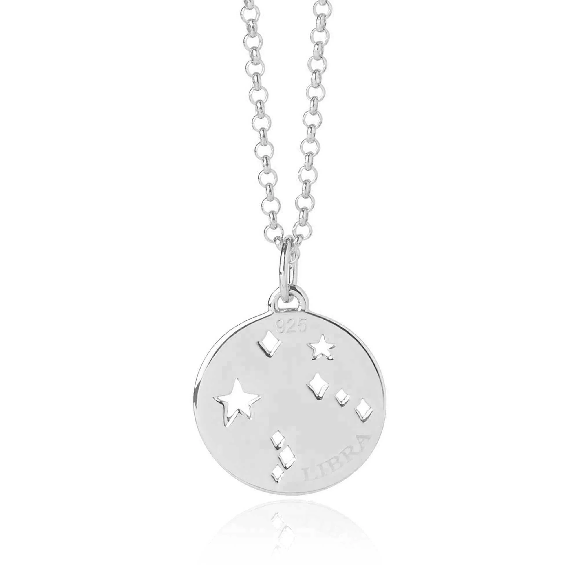 Libra Star Sign Necklace Silver - Image 5
