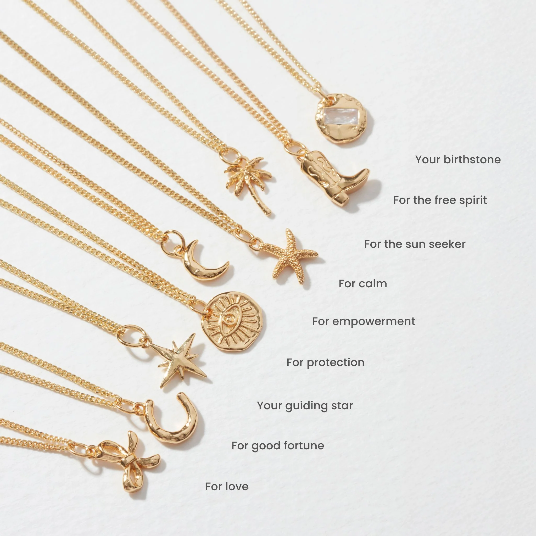 Tiny Moon Necklace Gold - Image 3